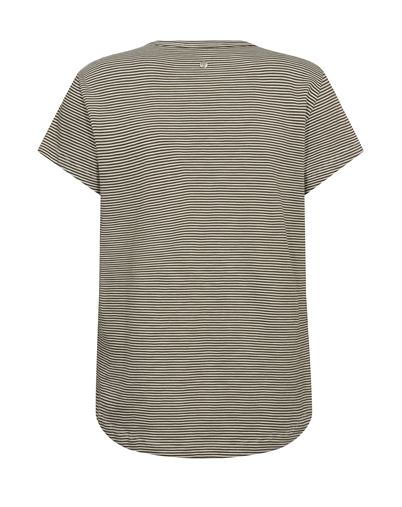 Mos Mosh - MMCamp Stripe T-Shirt - Burnt Olive